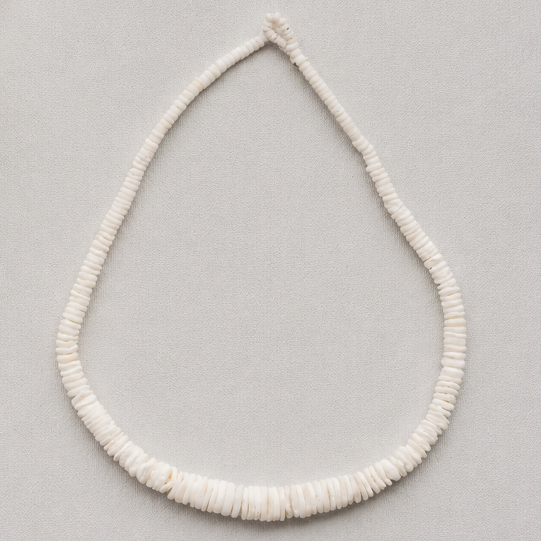 Solomon Islands Shell Money Necklace - Chunky White