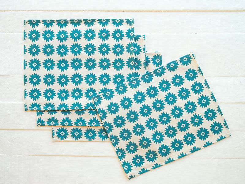 Canvas Placemat - Set of Four, Organic Bloom Print