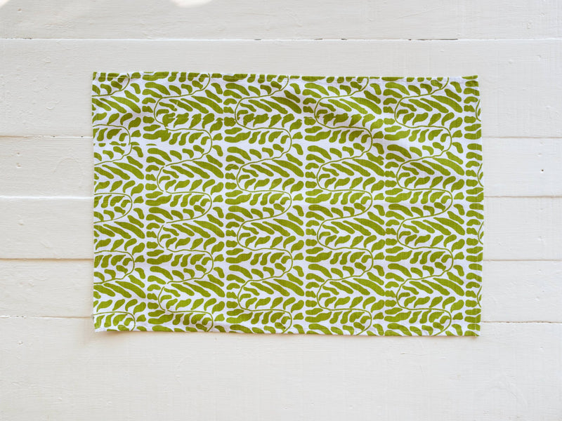 Handprinted Vine Print Tea Towels - Kitchen Towels