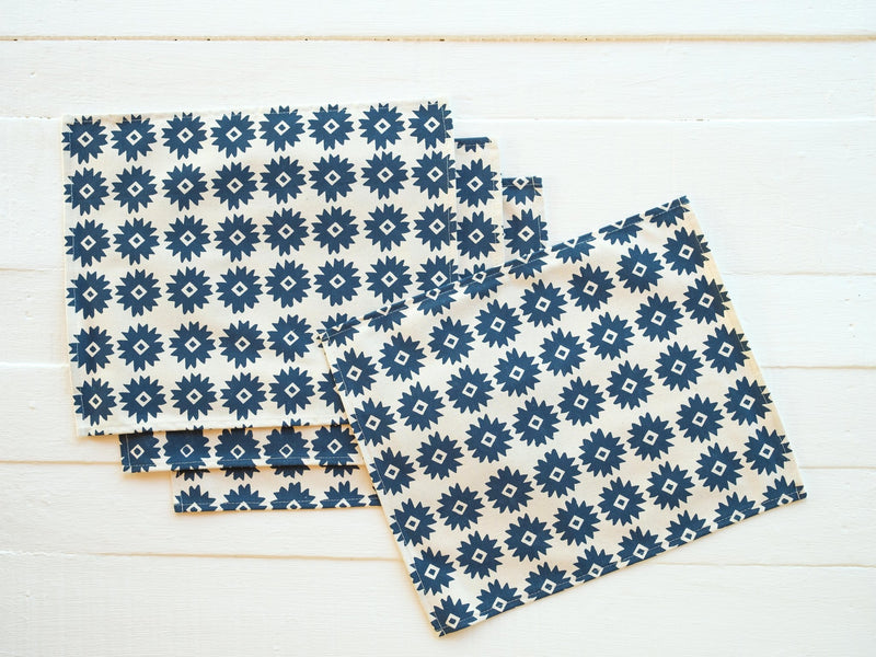 Canvas Placemat - Set of Four, Organic Bloom Print