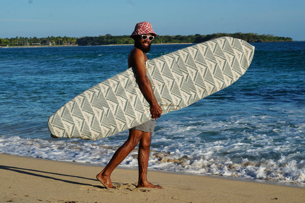 Handprinted Surf Board Sock Cover - Tabana Print