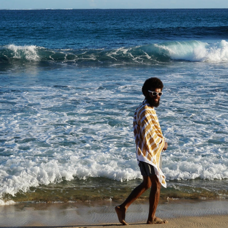Handprinted "Sulu" Sarong -  Laubu Print