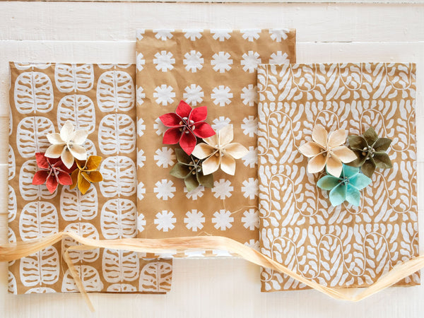 Koro Print - Handprinted Gift Wrap Pack