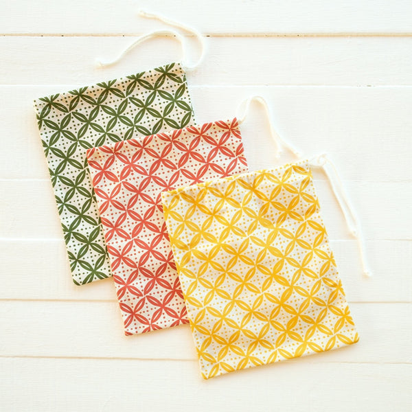 Handprinted Reusable Gift Bags - Senibua Print