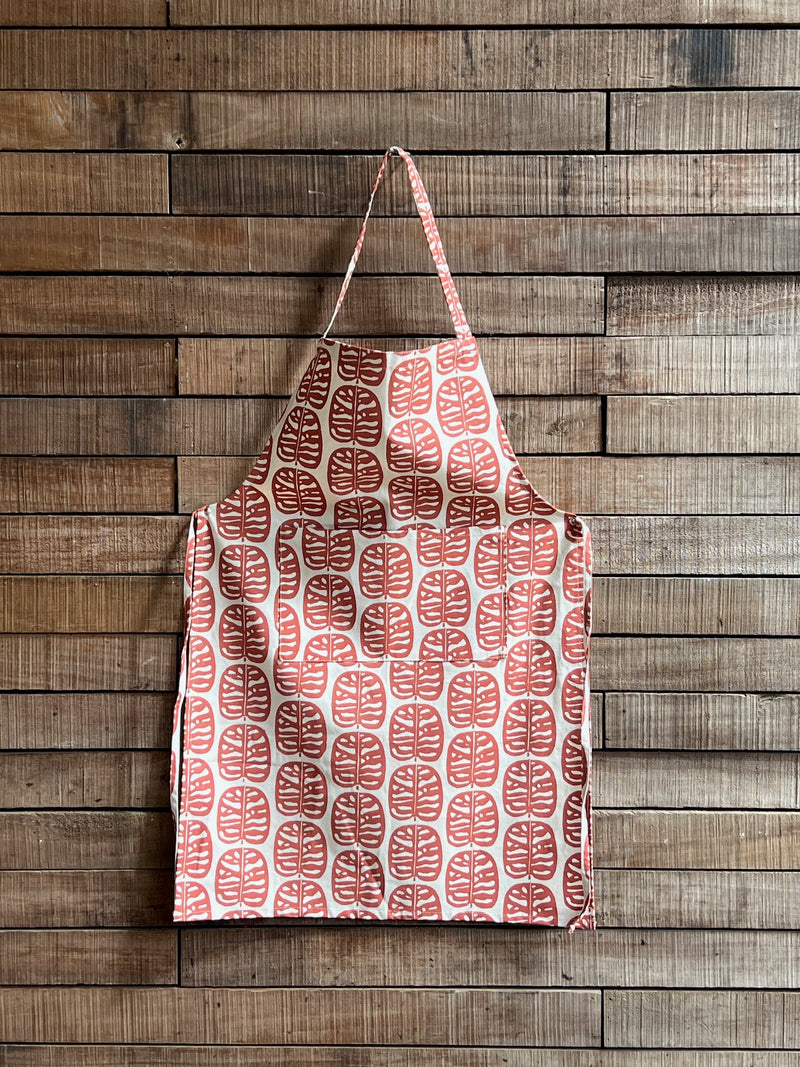 Handprinted Canvas Cotton Apron