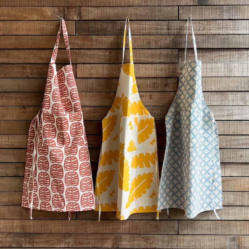 Handprinted Canvas Cotton Apron