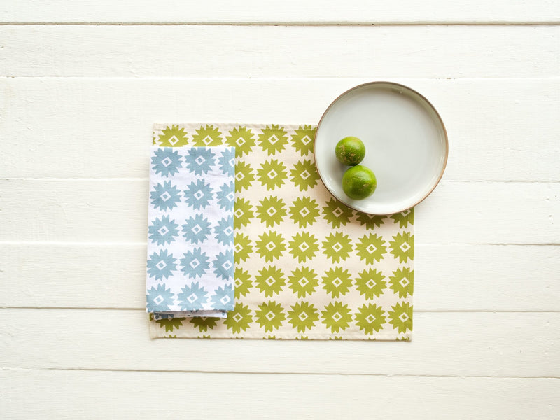 Canvas Placemat - Set of Four, Organic Bloom Print