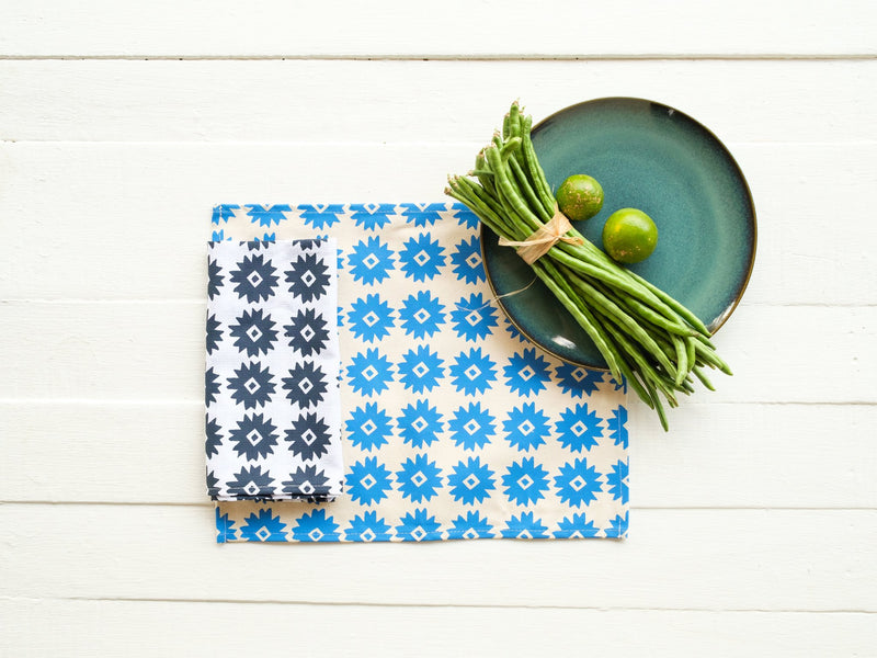 Canvas Placemat - Set of Four, Organic Bloom Print