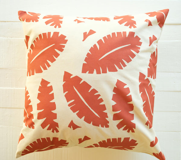 Floor Pillow Cover - Big Leaf Print