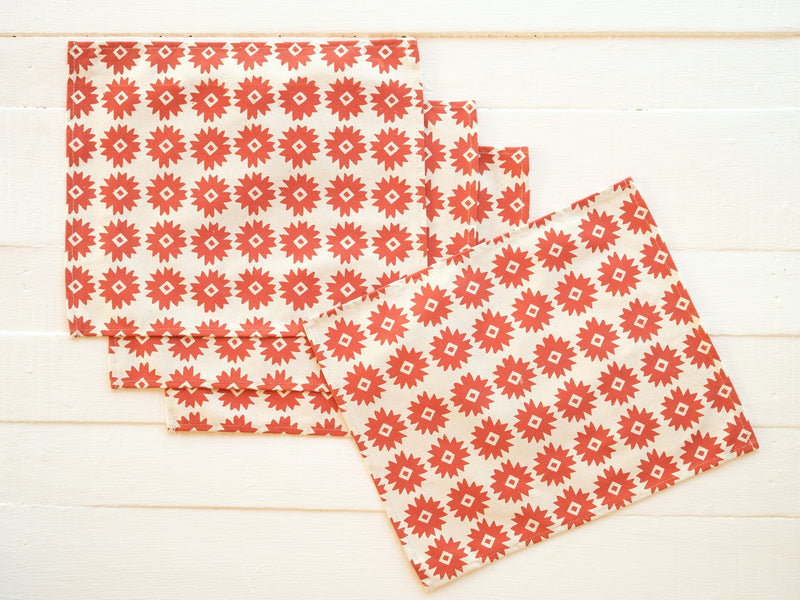 Canvas Placemat - Set of Four, Organic Bloom Print