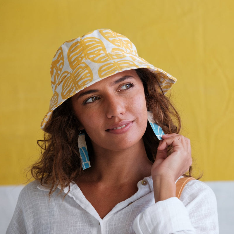 Handprinted Canvas Bucket Hat