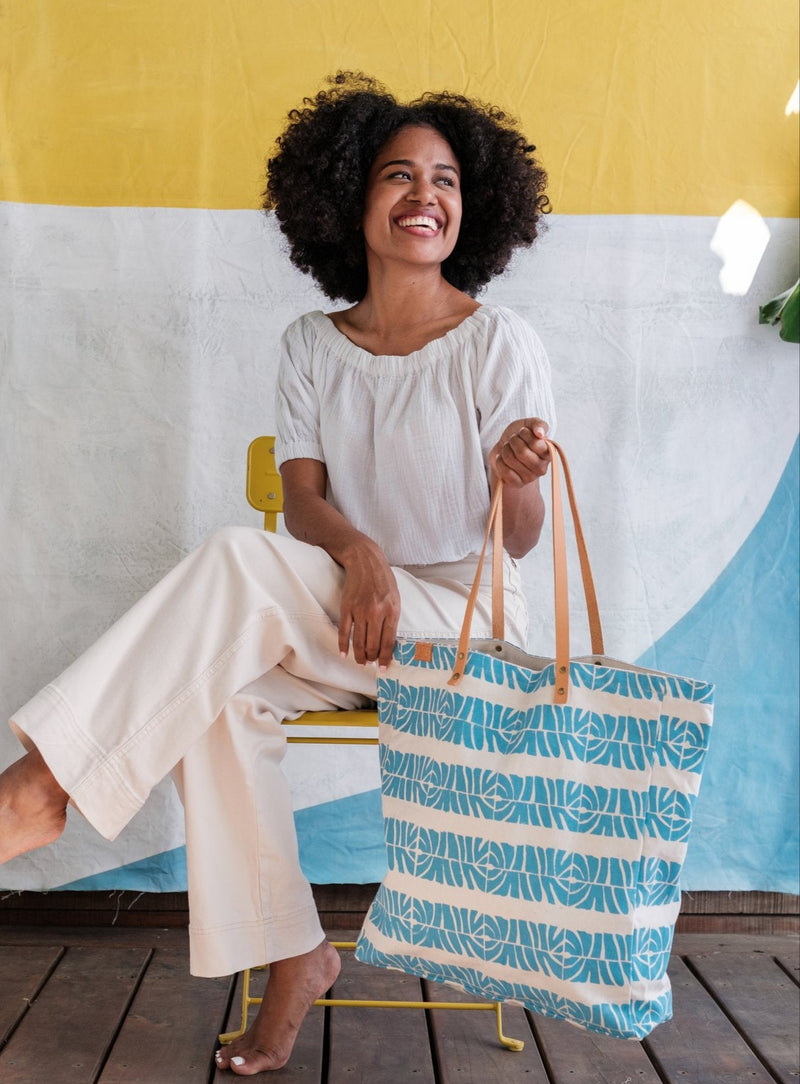 Super Tote - Laubu Levu Print