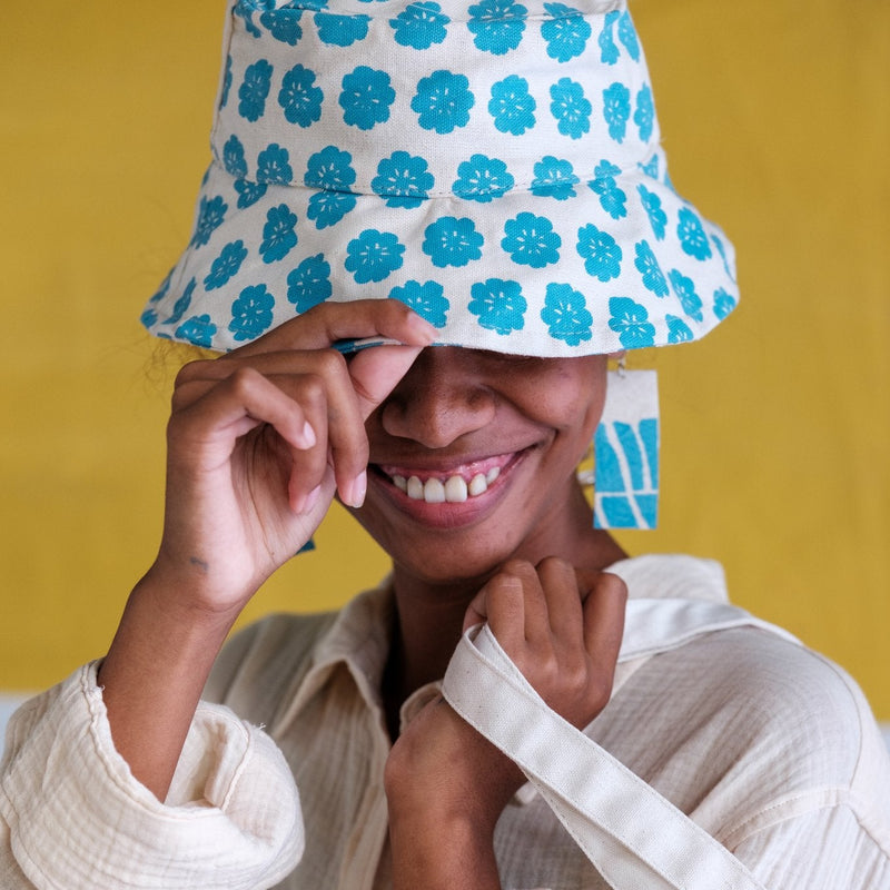 Handprinted Canvas Bucket Hat