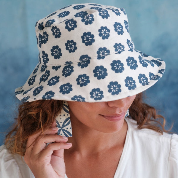 Handprinted Canvas Bucket Hat