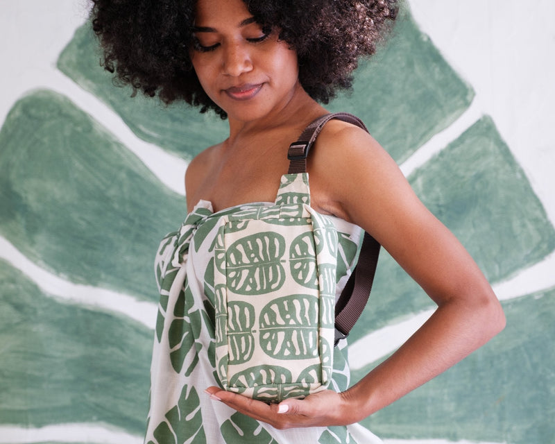 Handprinted Crossbody Belt Bag