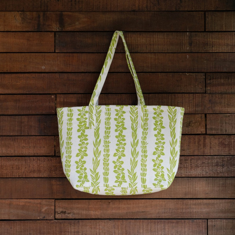 Handprinted & Handwoven Beach Bag - Salusalu Print