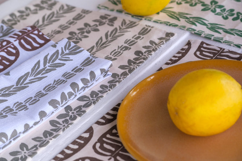 Handprinted Napkin Set of Four