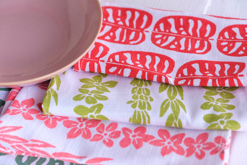 Handprinted Napkin Set of Four