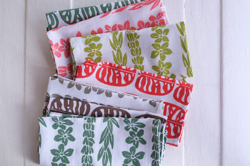 Handprinted Napkin Set of Four