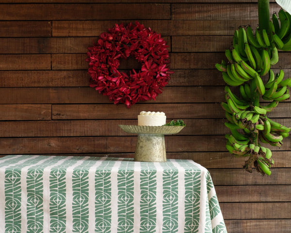 Handprinted Tablecloth - Laubu Levu Print, Draunimasi