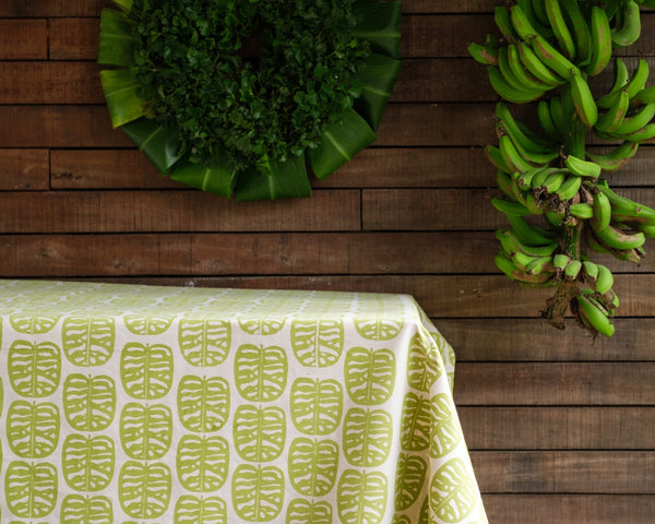 Handprinted Tablecloth - Barakoto Print, Sweet Pea