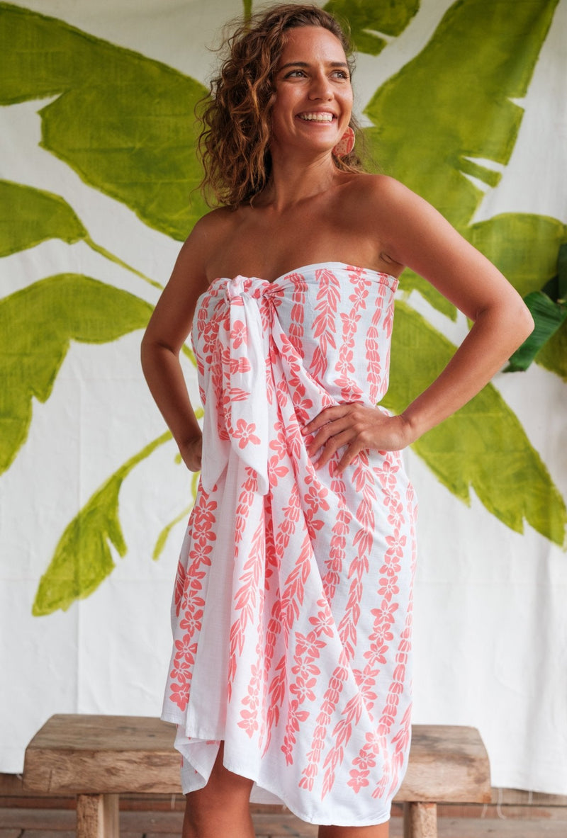 Handprinted "Sulu" Sarong - Salusalu Print