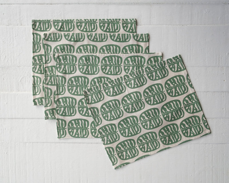 Canvas Placemat - Set of Four, Barakoto Print
