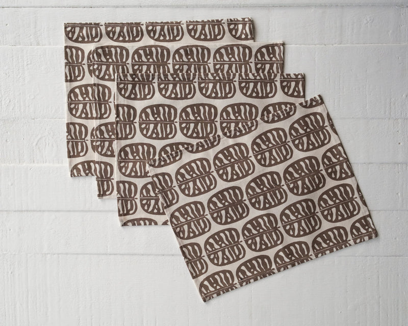Canvas Placemat - Set of Four, Barakoto Print