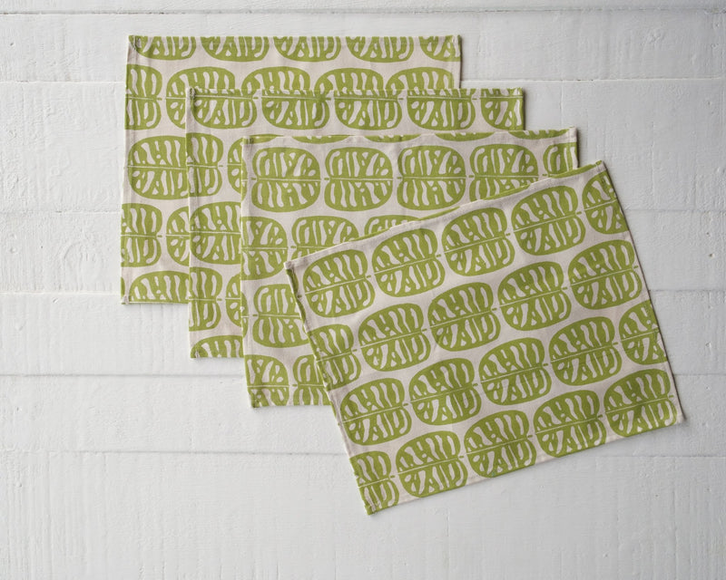 Canvas Placemat - Set of Four, Barakoto Print