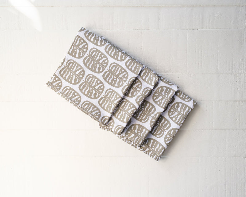 Handprinted Napkin Set of Four