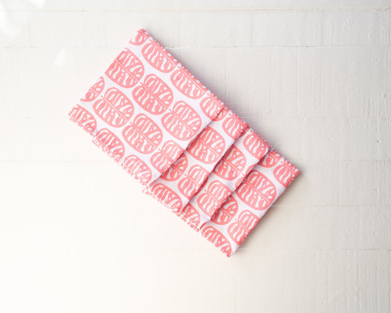 Handprinted Napkin Set of Four