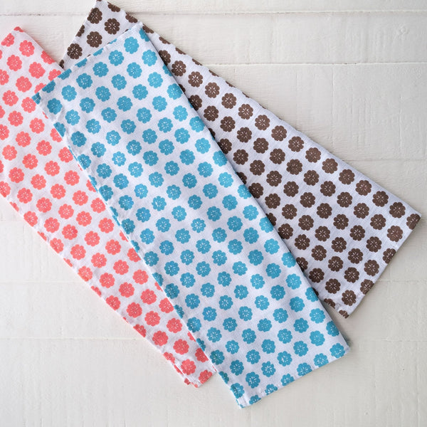 Handprinted Senikau Print Tea Towels - Kitchen Towels