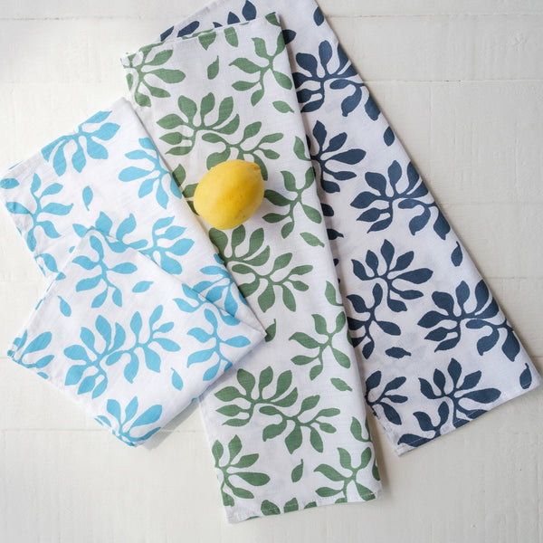 Handprinted Karisi Print Towels - Kitchen Towels
