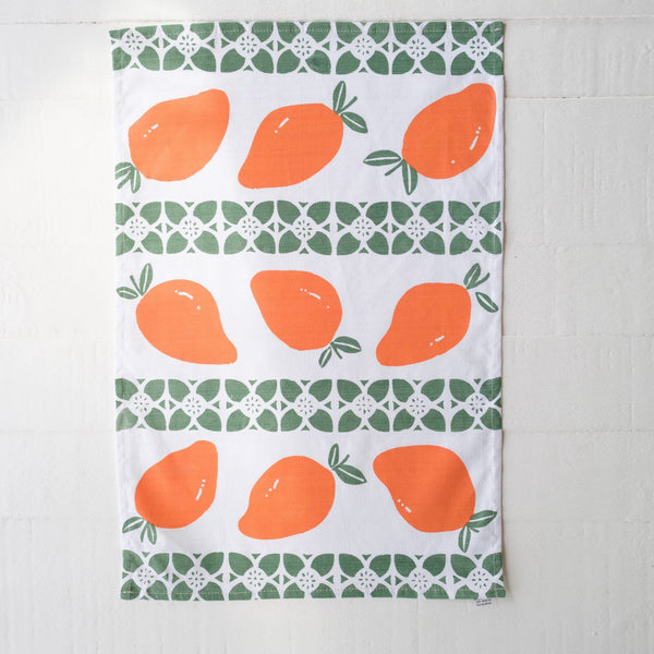 Handprinted Fruit Tea Towels - Kitchen Towels
