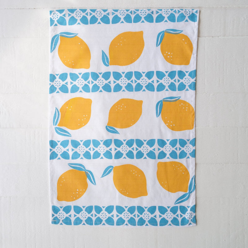 Handprinted Fruit Tea Towels - Kitchen Towels