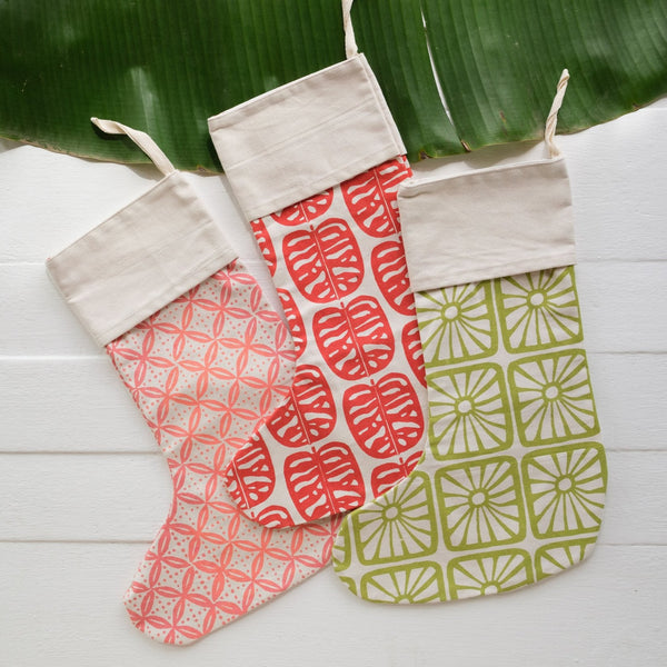 Large Handprinted Holiday Stocking