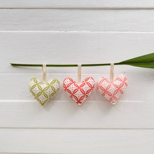 Handprinted Holiday Heart Ornament - Senibua Print