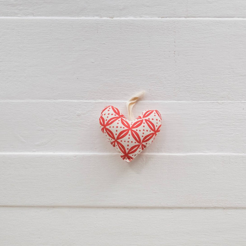 Handprinted Holiday Heart Ornament - Senibua Print