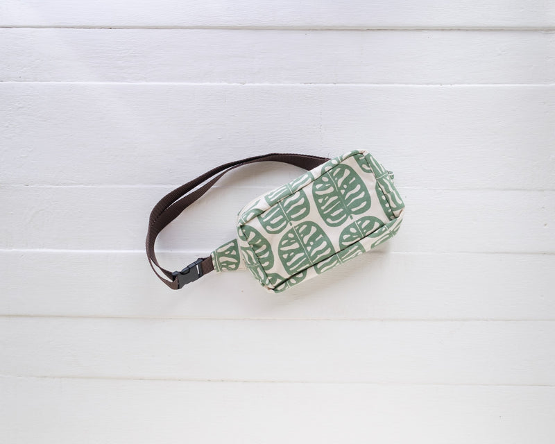 Handprinted Crossbody Belt Bag
