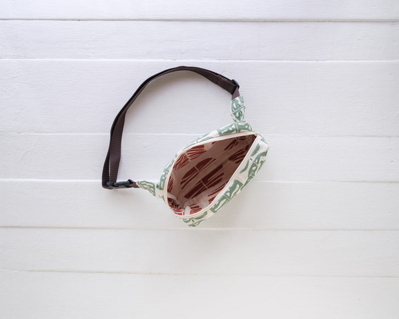 Handprinted Crossbody Belt Bag