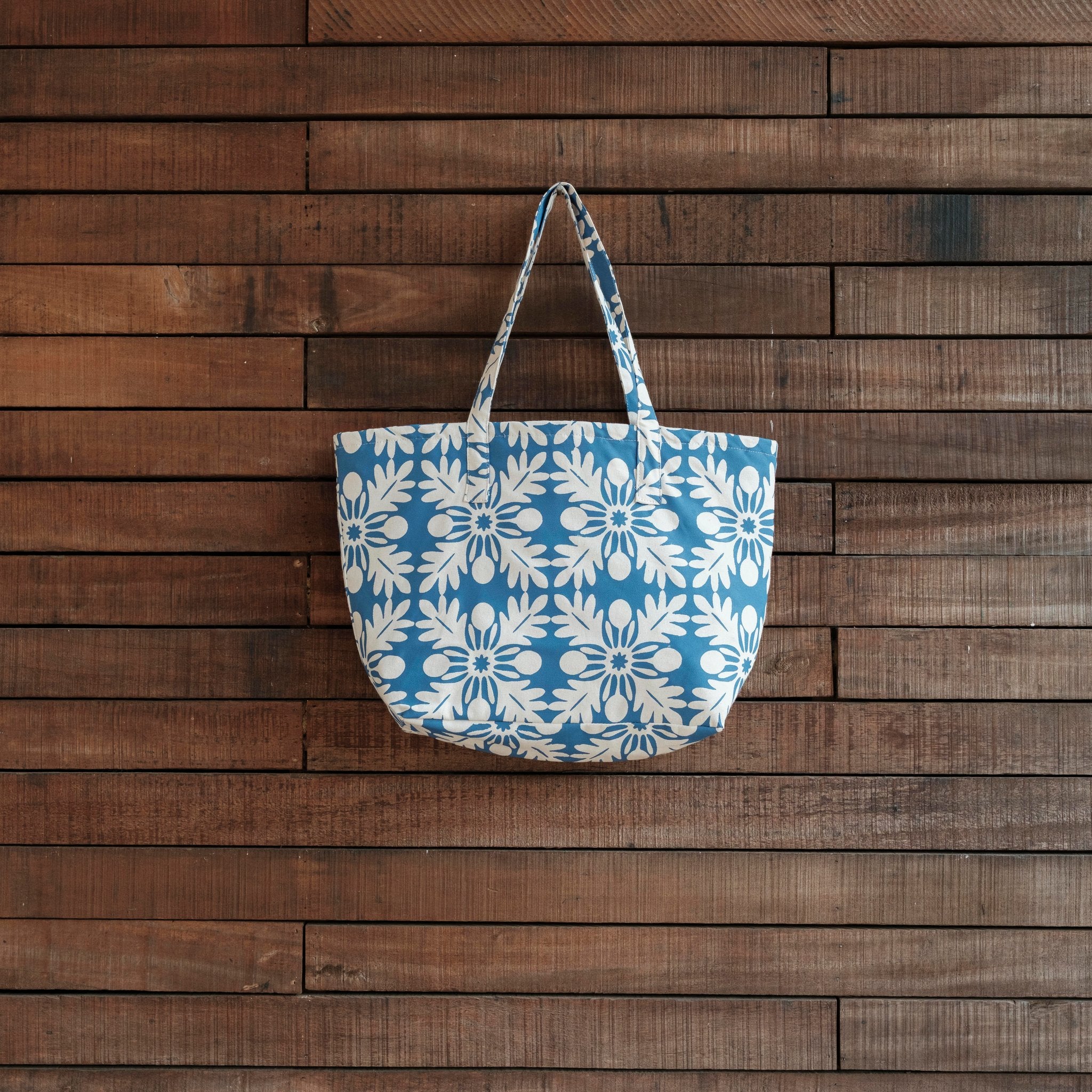 Handprinted & Handwoven Beach Bag - Balekana Print