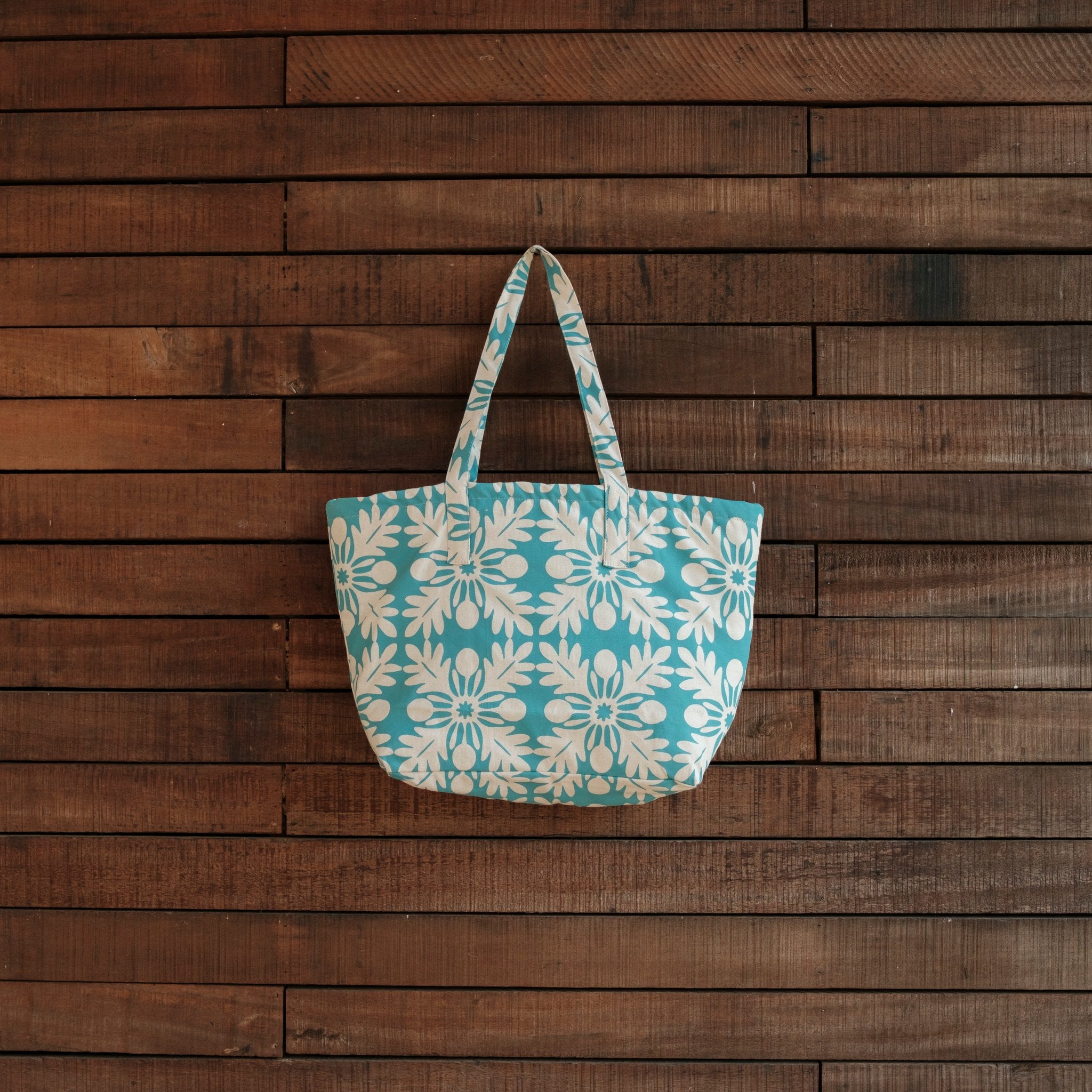 Handprinted & Handwoven Beach Bag - Balekana Print