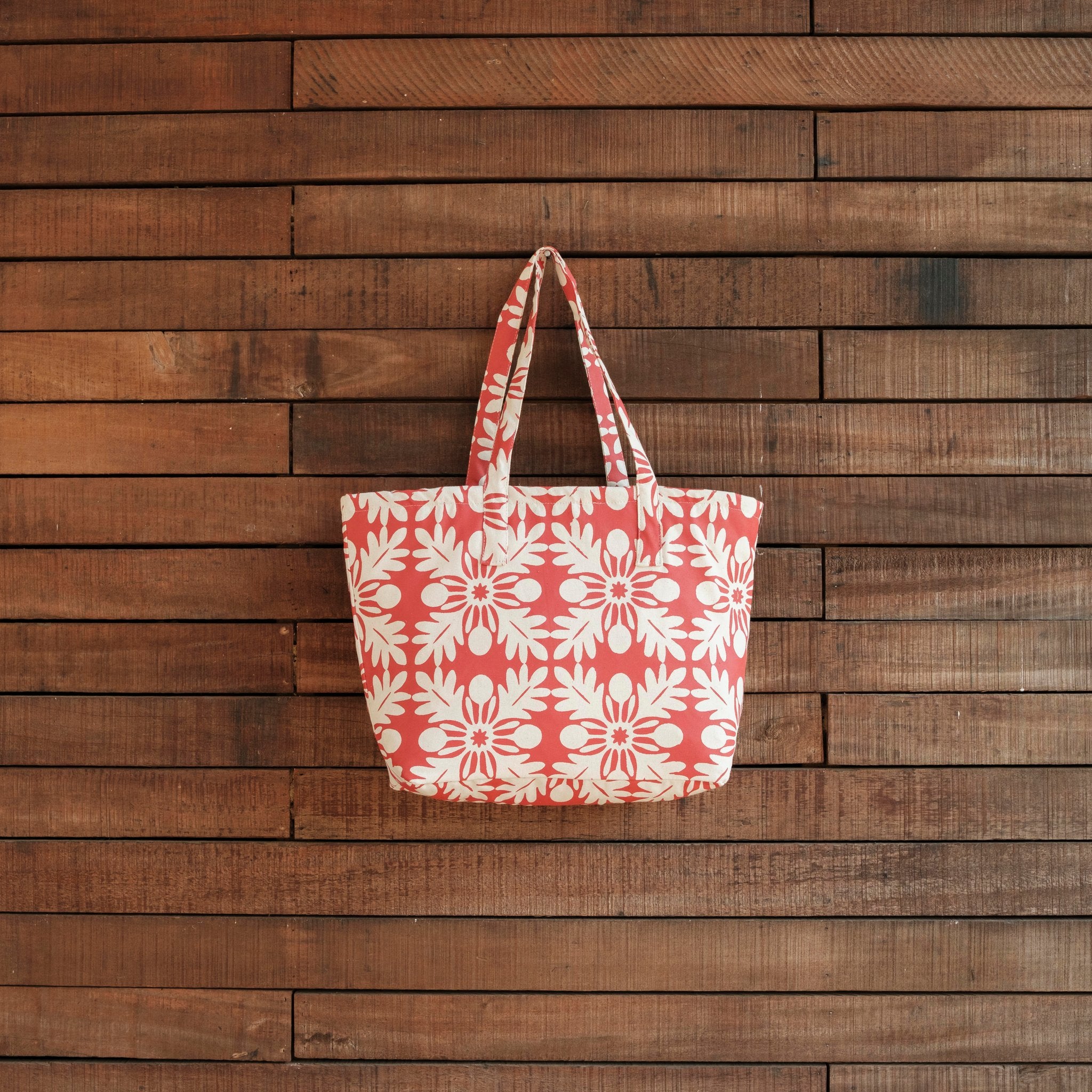 Handprinted & Handwoven Beach Bag - Balekana Print