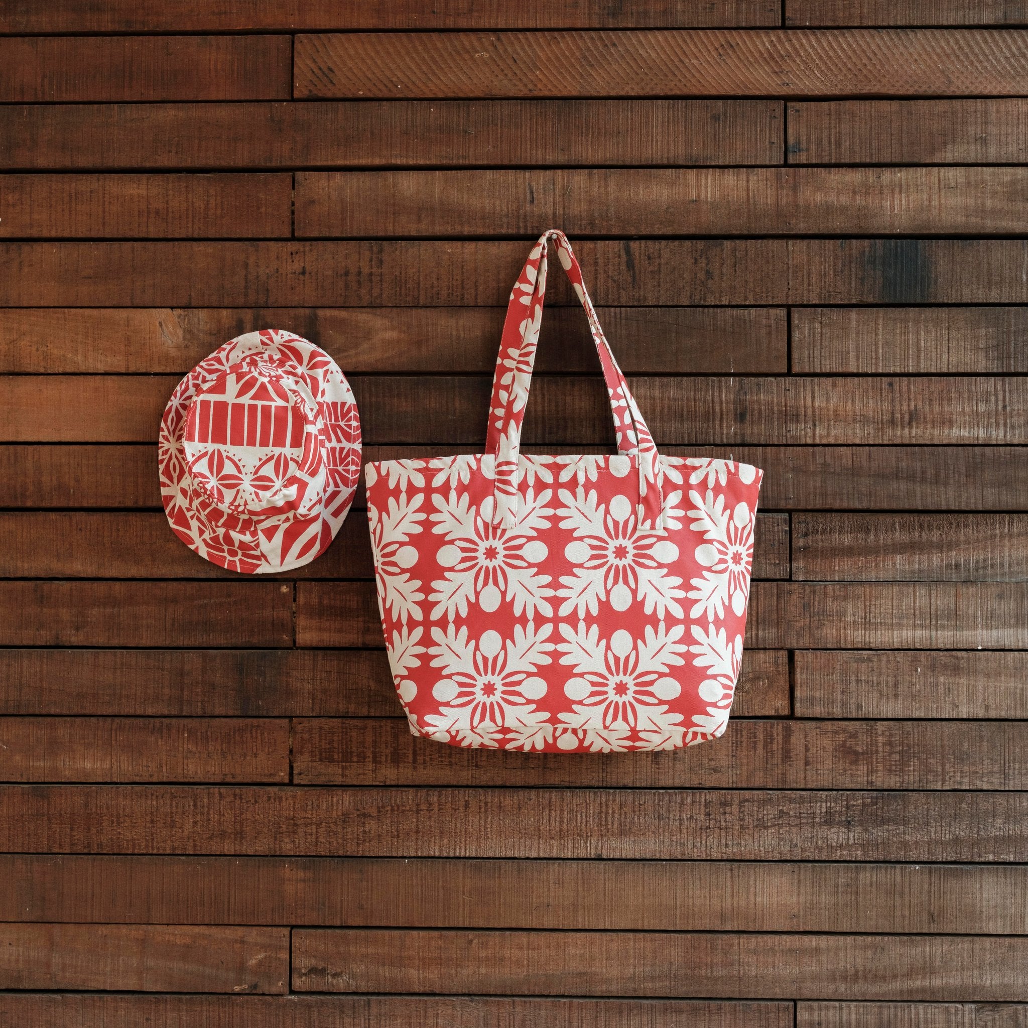 Handprinted & Handwoven Beach Bag - Balekana Print