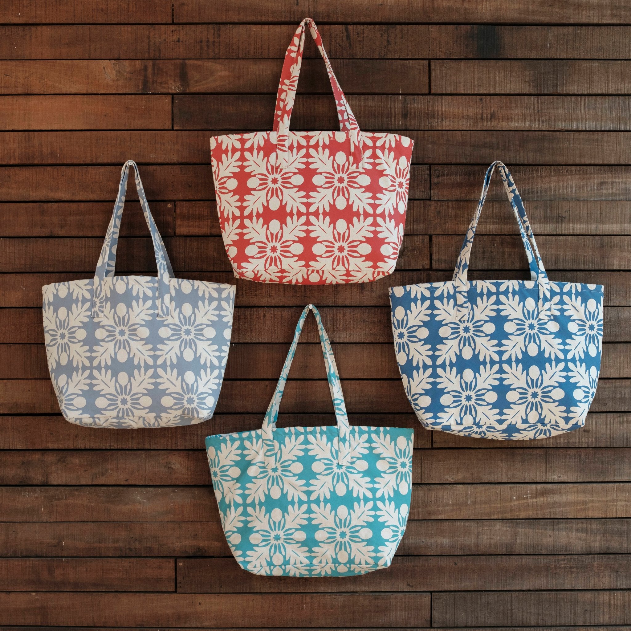 Handprinted & Handwoven Beach Bag - Balekana Print