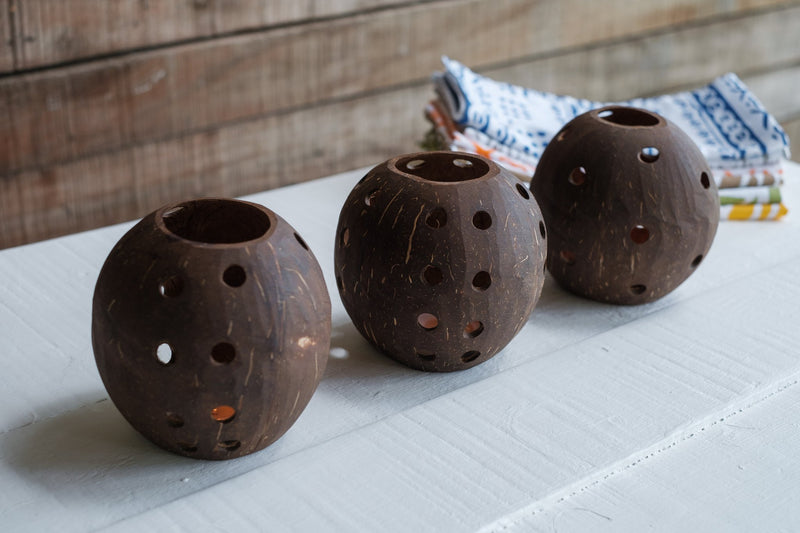 Coconut Candle Shade Trio