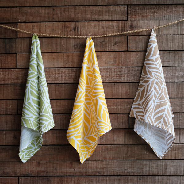 Handprinted Napkin Set of Four, Veikau Print