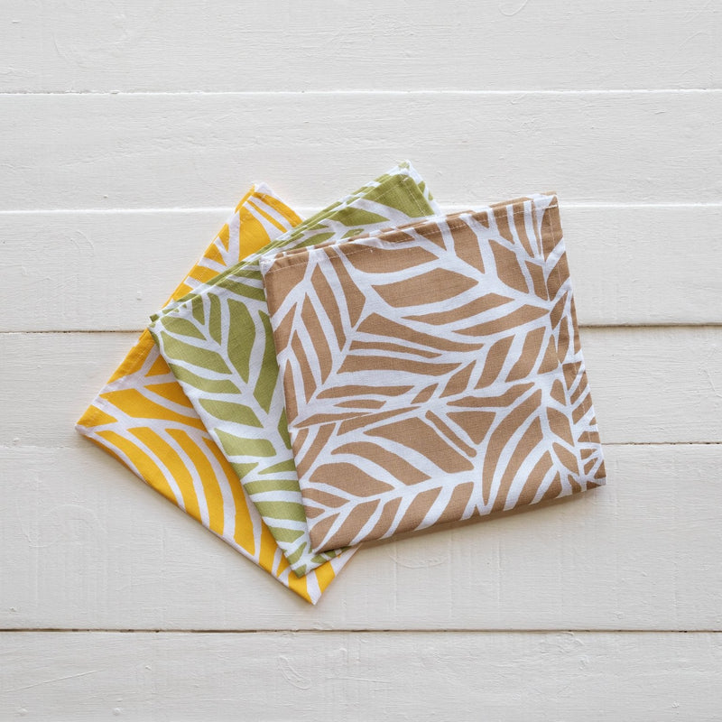 Handprinted Napkin Set of Four, Veikau Print