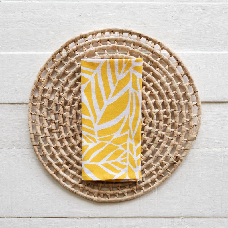 Handprinted Napkin Set of Four, Veikau Print