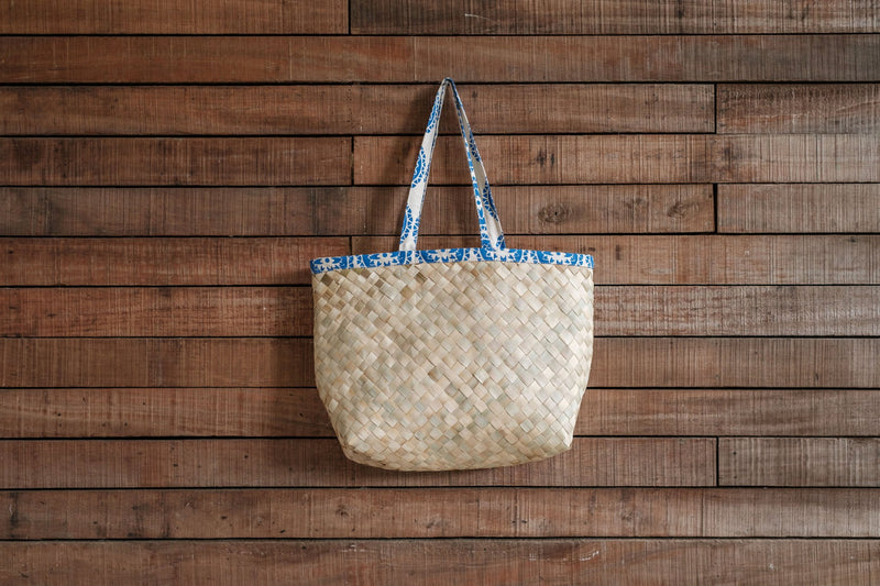 Handprinted & Handwoven Beach Bag - Mandala Print